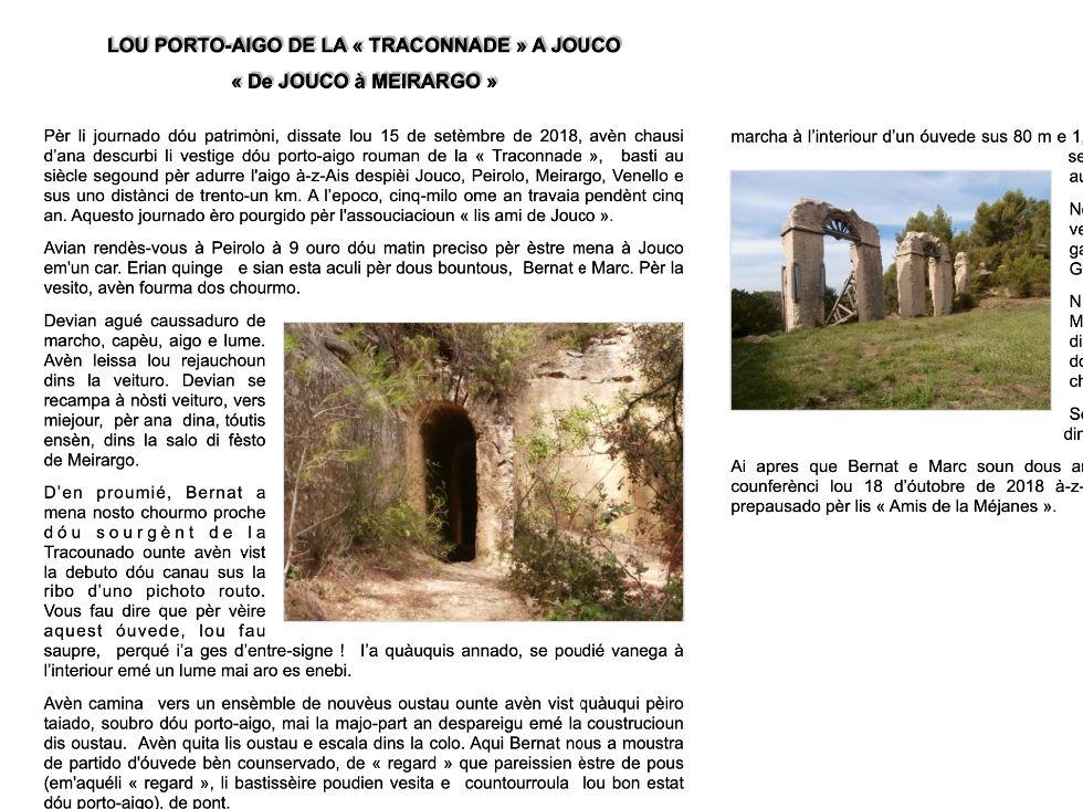 De Jouco à Meirargo pèr Mirèio C